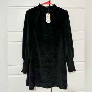 Black Velvet High neck dress